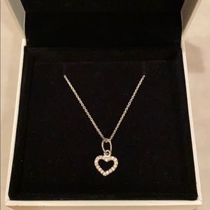 Pandora heart-shaped necklace in sterling silver